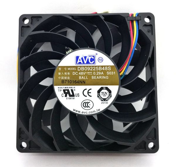 Yeni Origianl AVC DB09225B48S DC48V 0.29A KURULUCU 4 Hat 90*90*25mm 9cm Sıcaklık Direnci Soğutma Fanı