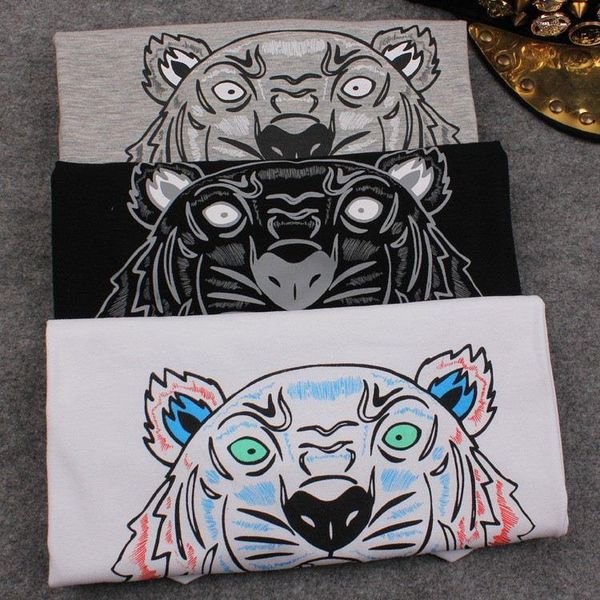 

Tiger t shirt women brand tops tiger head letter print t-shirts cotton mens summer fashion clothing 2018 couple tee shirt D30