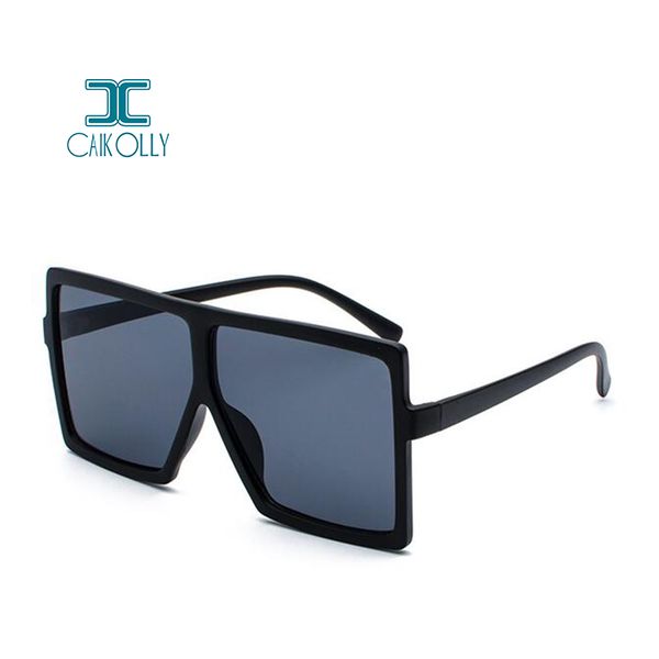 

caikolly oversized sunglasses women big frame square sun glasses men brand designer 2018 new vintage gradient shades eyewear, White;black