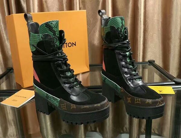 

2018 luxury branded full leather women's boots designer style fashion female short boots ladies shoes eur 35-42, Black