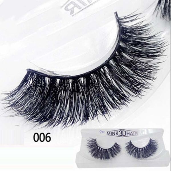 

200pairs/lot beauty makeup 3d natural long fake eye lashes handmade thick false eyelashes black #006