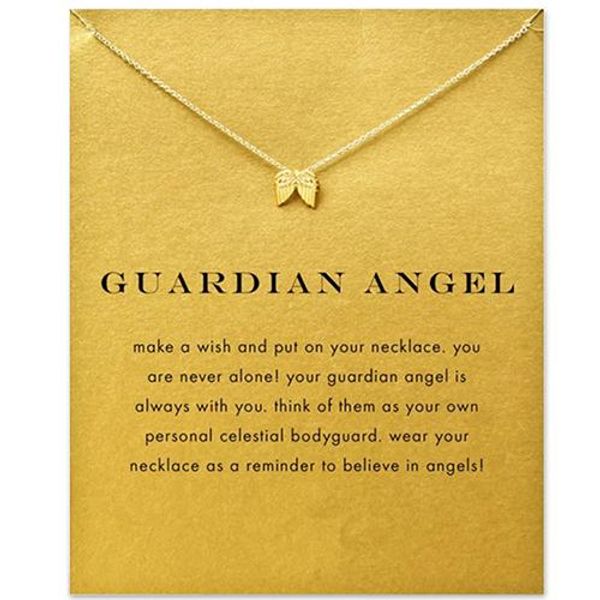 

women gold plated angel wings pendant clavicle alloy chain necklace jewelry necklace woman collar mujer, Golden;silver