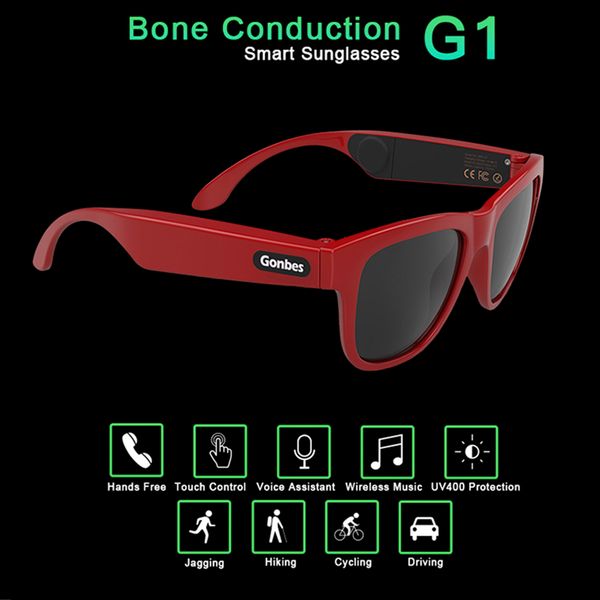 

bone conduction smart headphones sunglasses bluetooth glasses wireless earphones microphones headset music mp3 player for smart phones
