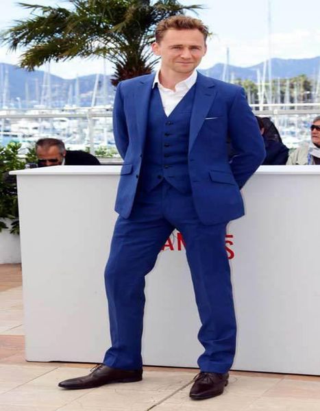 

new design notch collar royal blue men suits 2017 vintage italian style men tuxedos for weddings (jacket+pants+vest+tie, White;black