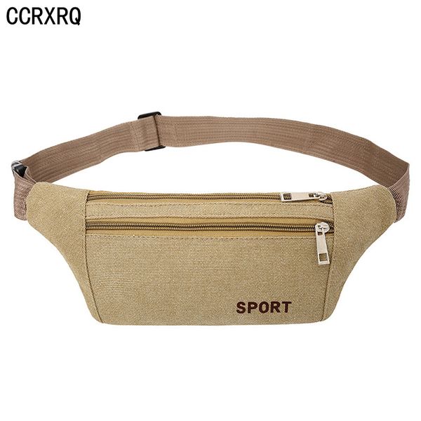 

ccrxrq casual close-fitting waist packs summer waist bag fashion canvas travel hip bag money phone belt pack