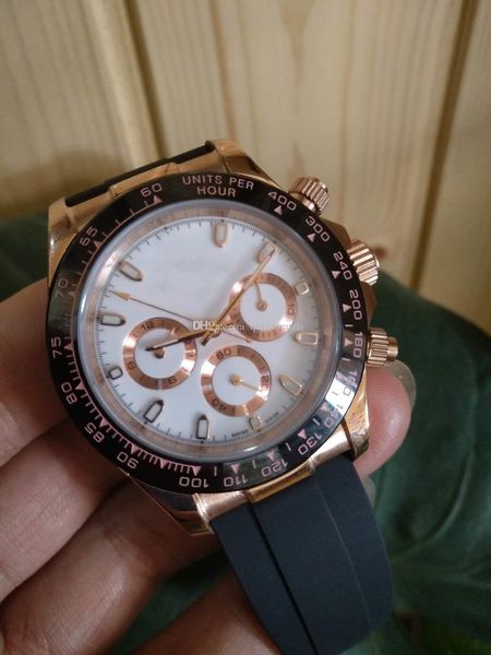 

D1 стиль мужские часы механические автоматические 116503 18K желтое золото черный циферблат из нержавеющей стали 40 мм Рождественский подарок