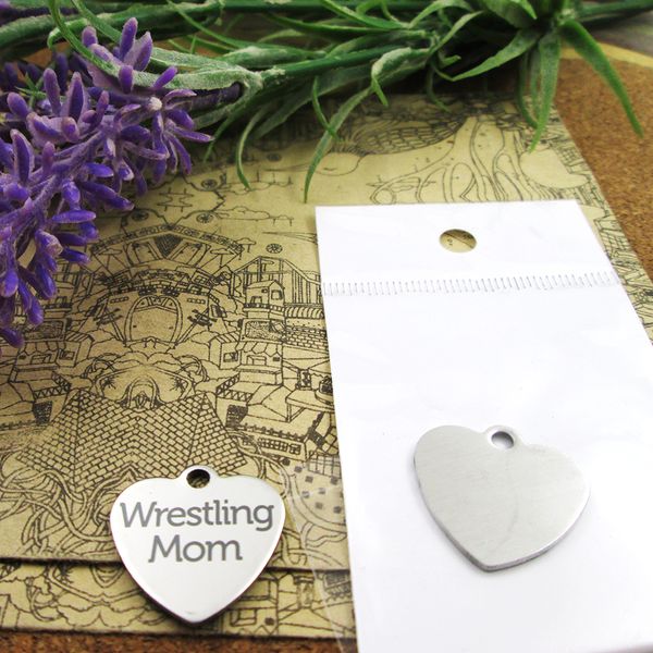

40pcs--"wrestling mom"stainless steel charms more style for choosing diy charms pendants for necklace, Bronze;silver