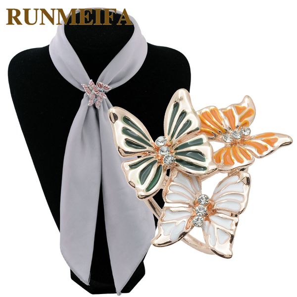

silk scarf buckle broches jewelry fastener white butterfly metallic elegant wedding shawls buckle gift for women, Gray