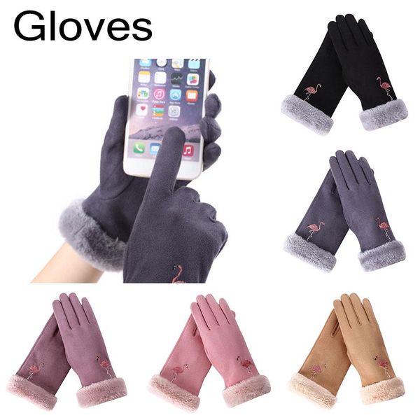 

women touch screen winter gloves autumn warm gloves wrist mittens driving ski windproof glove luvas guantes handschoenen, Blue;gray