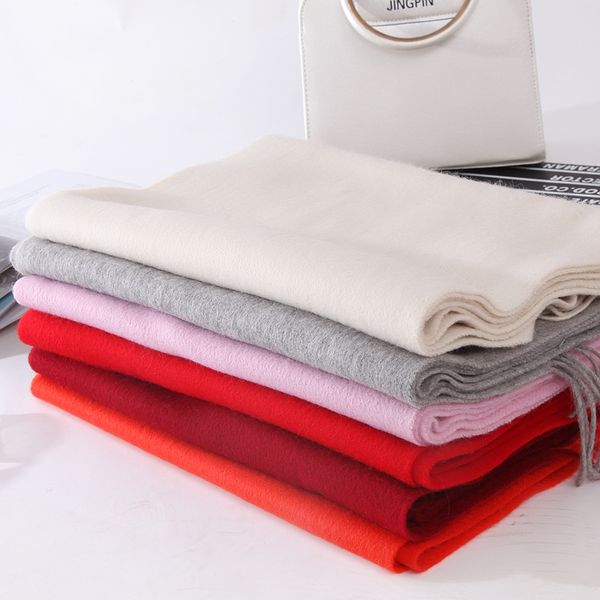 

100% cashmere shawl and scarves winter tassel wool brand wrap fashion solid blanket wrap thicken warm scarves