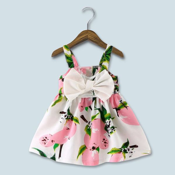 

new arrival baby party dress girl dresses lemon print baby clothes infant slip dress princess birthday for 1 year newborn, Red;yellow
