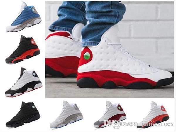 

13s Classic 13 basketball shoes olive hyper royal DMP HOF black cat play he got game barons Grey Toe sneakers