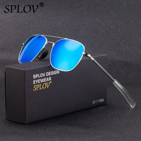 

splov new fashion driving men sunglasses women polarized lens metal frame retro shades classic eyewear gafas de sol hombres, White;black