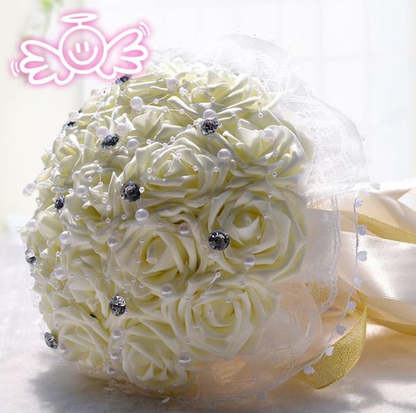 

18 flower white bride bouquet artificial flower wedding gift wedding gift agent wholesale