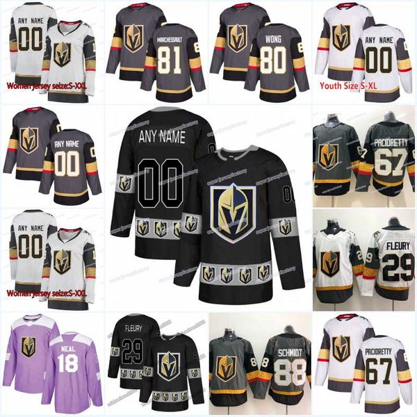 

New Season Vegas Golden Knights 55 Keegan Kolesar 75 Ryan Reaves 19 Reilly Smith 89 Alex Tuch 80 Tyler Wong 45 Jake Bischoff Hockey Jerseys