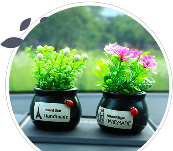 Car Interior Decoration Simulation Flower Pot Culture Car Ornament Automobile Pot Culture Multi Use Simulation Potted Ornament Car Ornaments Car