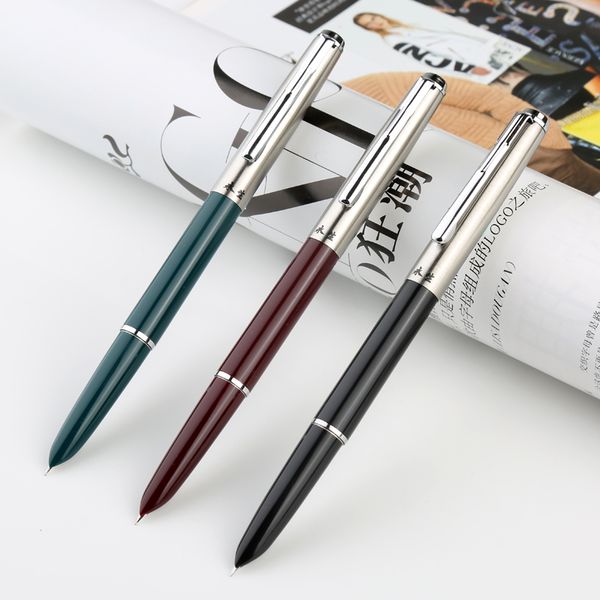 

wingsung 9007 fashion and classical fountain pen with 0.5mm iridium nib smooth writing pens for student ink pen