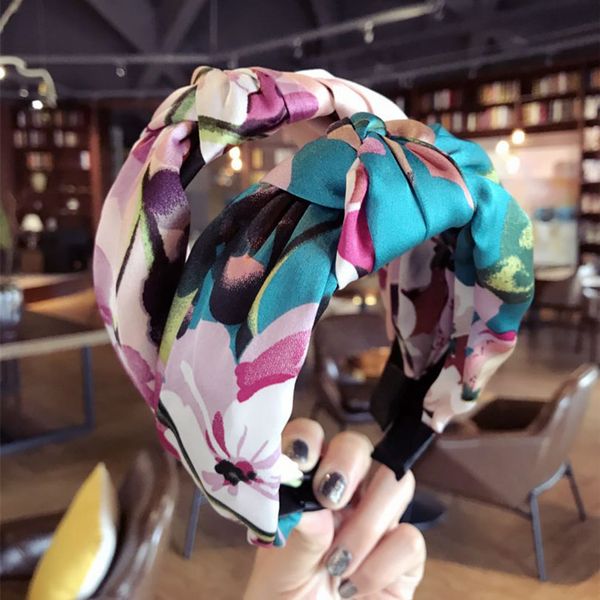 

haimeikang wide hairbands for women bohemian hair hoops knot headbands flower print head band hair accessories