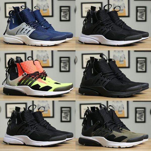 

2018 New Presto Mid Running Shoes For Men, Fashionable White Black Hot Lava Presto Shoes Sport Trainers Eur 40-45
