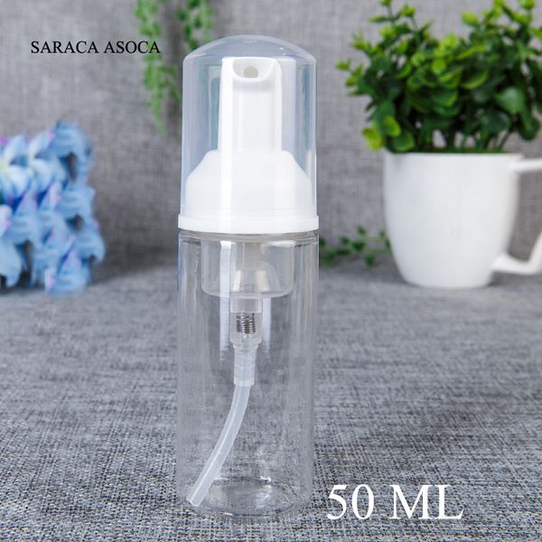 

50ml foaming mousse bottle whipped points bottling fine shampoo lotion refillable bottles foam pump soap dispenser pet