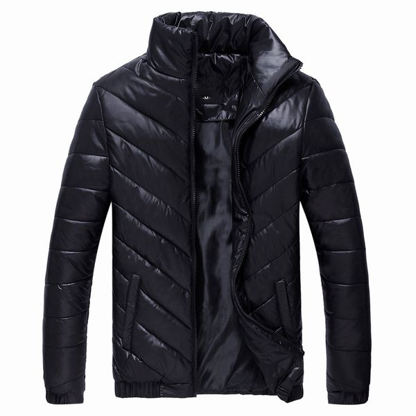 

men's down & parkas winter men thickening fashion male warm cotton-padded outwear solid autumn casual baggy jacket plus size coat cyl51, Black