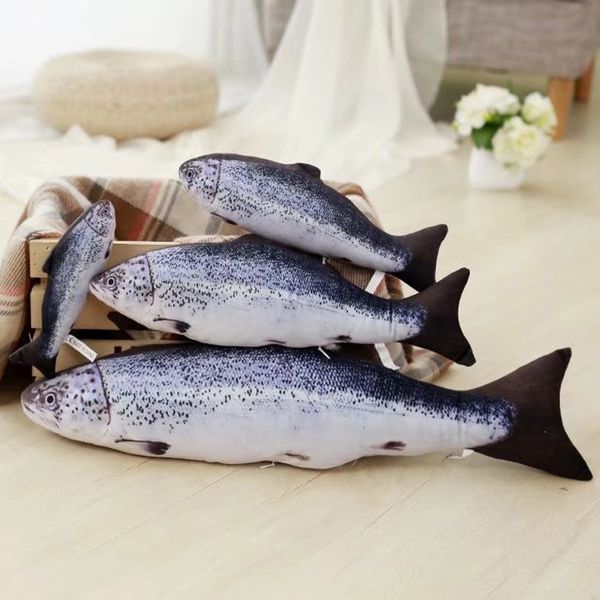 

3d creative simulation salmon fish plush toys stuffed plush cartoon dolls gifts 40cm 60cm 80cm 90cm