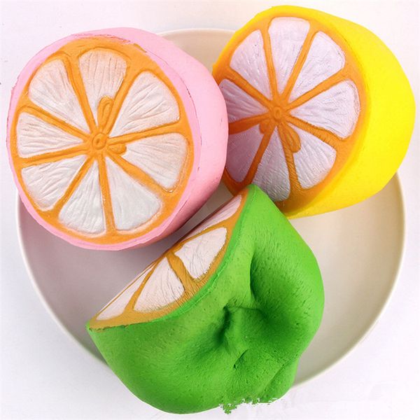 

lemon squishy toy jumbo slow rising pink yellow kawaii squishy squeeze toy novelty items decompression toy 2colors 11*9.6cm t1i399