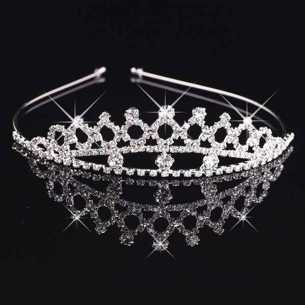 Girls corona con strass gioielli matrimoni copricapo nuziale festa di compleanno performance performance a concorso di cristallo tiaras accessori da sposa # BW-T046