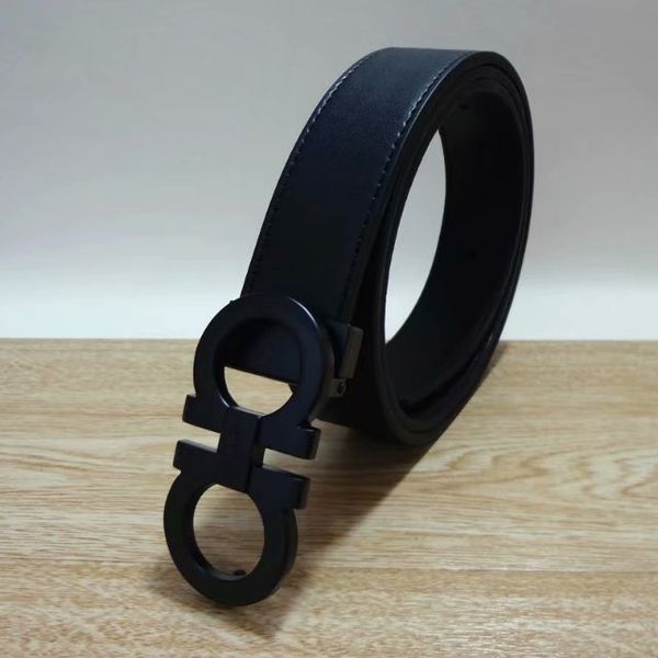 

fashion men belts double classic brass buckle real genuine leather men women belts with box or no box, Blue;gray