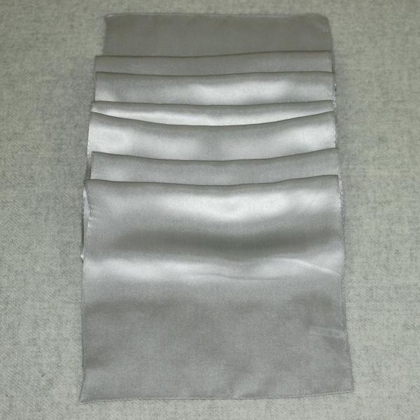 

new men women solid satin 100% natural silk scarf plain long scarves shawl wrap neckerchiefs 12mm thick #4060, Blue;gray