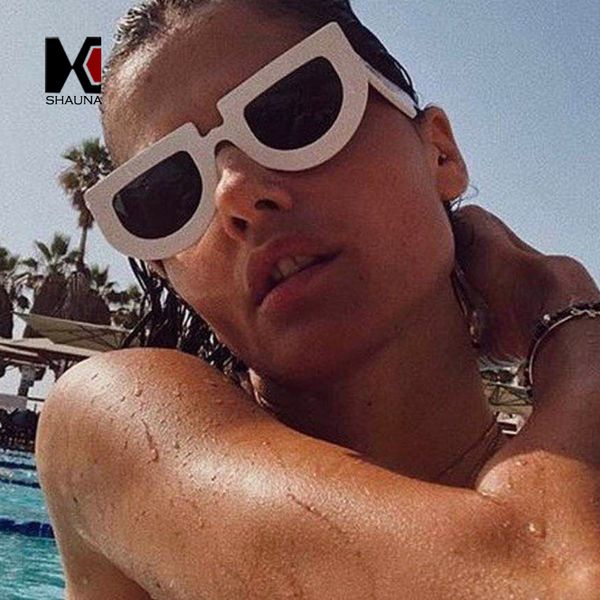 

shauna 80~90` unique shield women small sunglasses fashion men glasses, White;black