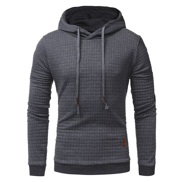 

drop shipping hoodies men long sleeve solid color hooded sweatshirt male hoodie casual sportswear us size ing, Black