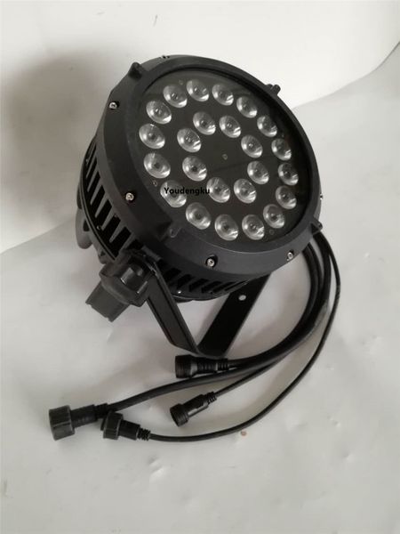 6 Stück Hochleistungs-LED-Par-Dose, 6-in-1-Par-LED, wasserdicht, 24 x 18 W, RGBWA-UV-LED-Par-Bühnenlicht, Uplight