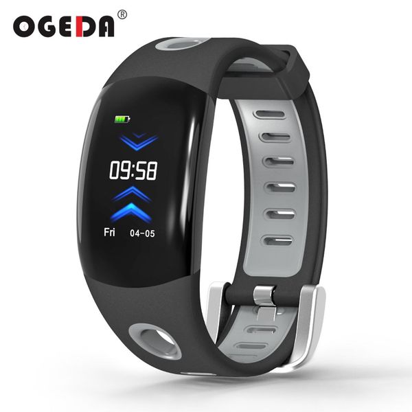 

ogeda smart band dm11 3d dynamic ui fitness tracker bracelet heart rate monitor wristband ip68 waterproof intelligent watch, Slivery;brown