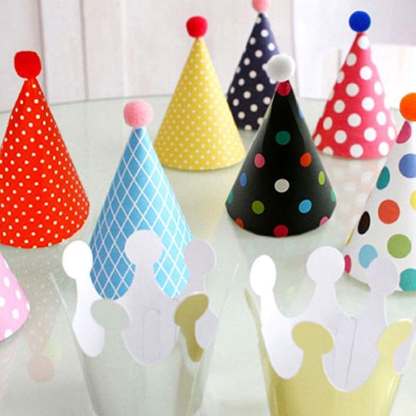 

11pcs/set colorful baby birthday hat diy paper hats for pgraph&kids birthday wedding christmas party decor supplies