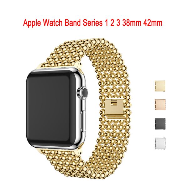 

38mm 42mm replacement strap band series 1 2 3 women band practical charming stainless steel watch with too, Black;brown