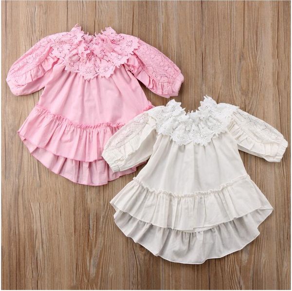 

baby girl lace collar long sleeve dress baby spring and autumn skirt kids cotton-flax skirt children clothes zht 051, Red;yellow