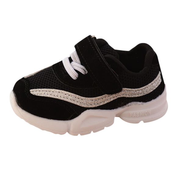 

baby girl boy shoes kids shoes toddler kids sport mesh running baby boys girls soft mesh sole sneakers 2018, Black