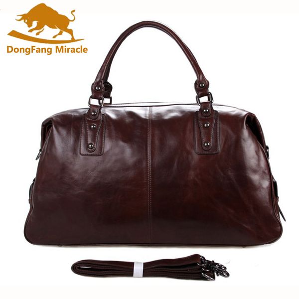 

dongfangmiracle men bags multifunction men genuine leather travel bags man tote bag for business man large capacity shoulder bag