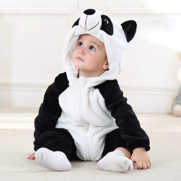 

baby rompers girls clothes new born baby cartoon pajamas warm winter animal pajamas roupas de recem nascido, Blue