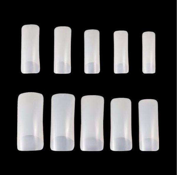 

fashion 500pcs beauty acrylic nail tip 2 color acrylic half nail tips plastic false french nails for finger nail art tips k1 h003, Red;gold