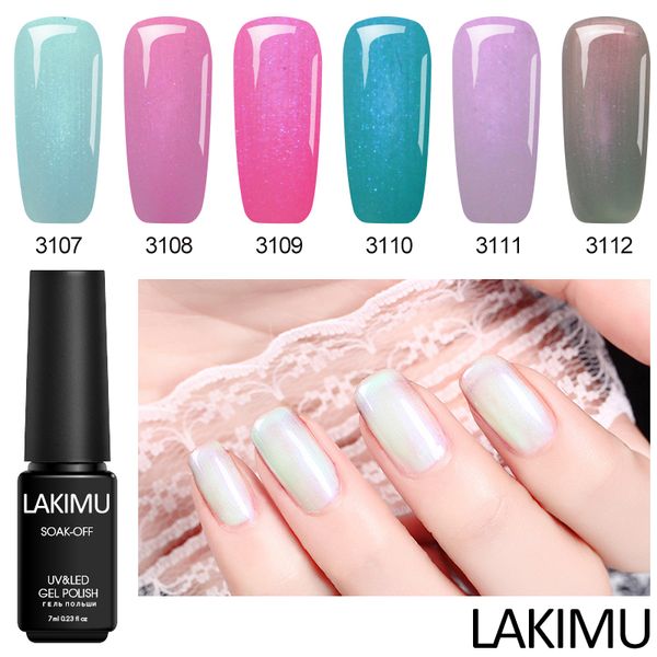 

lakimu 7ml soak off gel nail polish primer shell mermaid stamping gel polish paint nail art vernis semi permanente lacquer, Red;pink