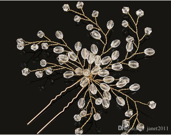 

charm bridal rhinestone u pins 18k gold plated bridal hair accessories wedding bridal head pieces wedding hair accessories, Slivery;golden