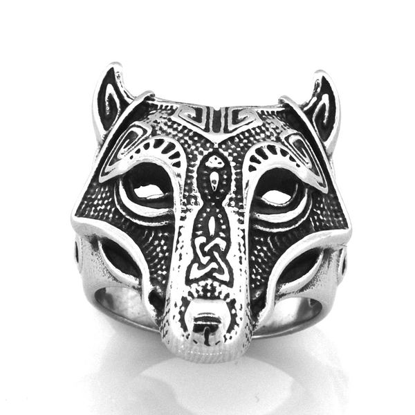 

fanssteel stainless steel punk vintage mens or womens jewelry animal wolf ring biker ring gift for brothers sisters fsr14w74, Silver