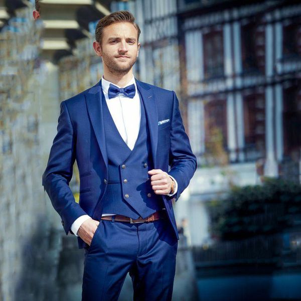 

royal blue men suits for wedding suit latest cost pant designs men blazer jacket prom slim fit groom tuxedos 3 piece vest pants, Black;gray