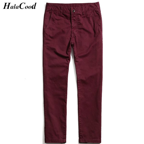 

halacood 2017 new brand spring summer fashion slim straight men quality casual pants pure cotton man trousers plus size, Black