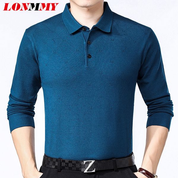 Lonmy 6xl 7xl 8xl camisola de Natal homens pulôver chompas para hombre mens suéteres solta reta manga comprida azul preto vermelho