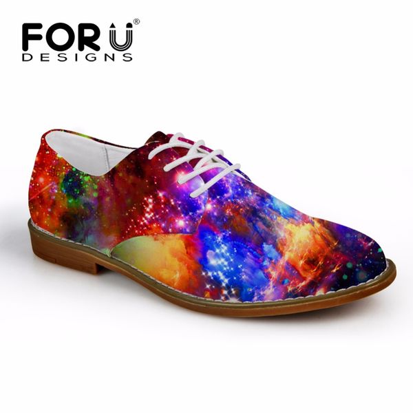 

forudesigns fashion galaxy star printed men lace-up flats casual synthetic leather leisure oxford shoes man zapatos, Black