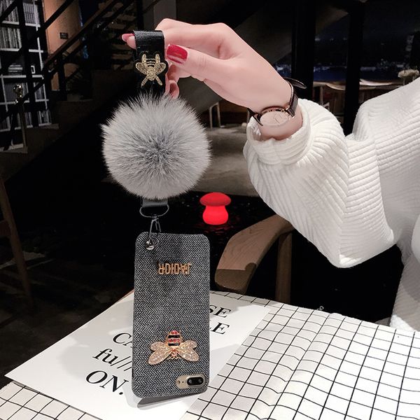 

luxury fashion brand flannel case for iphone x 6/6s 6plus/6s plus 7/8 7plus/8plus wholesale shockproof phone case 2 styles