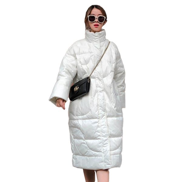 

2018 new thick slim winter down jacket coat women down jacket fashion plus size hooded female outerwear nw1038, Black